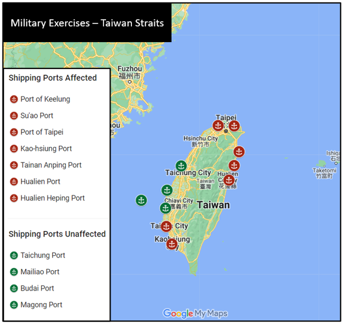 Military exercises - Taiwan Straights