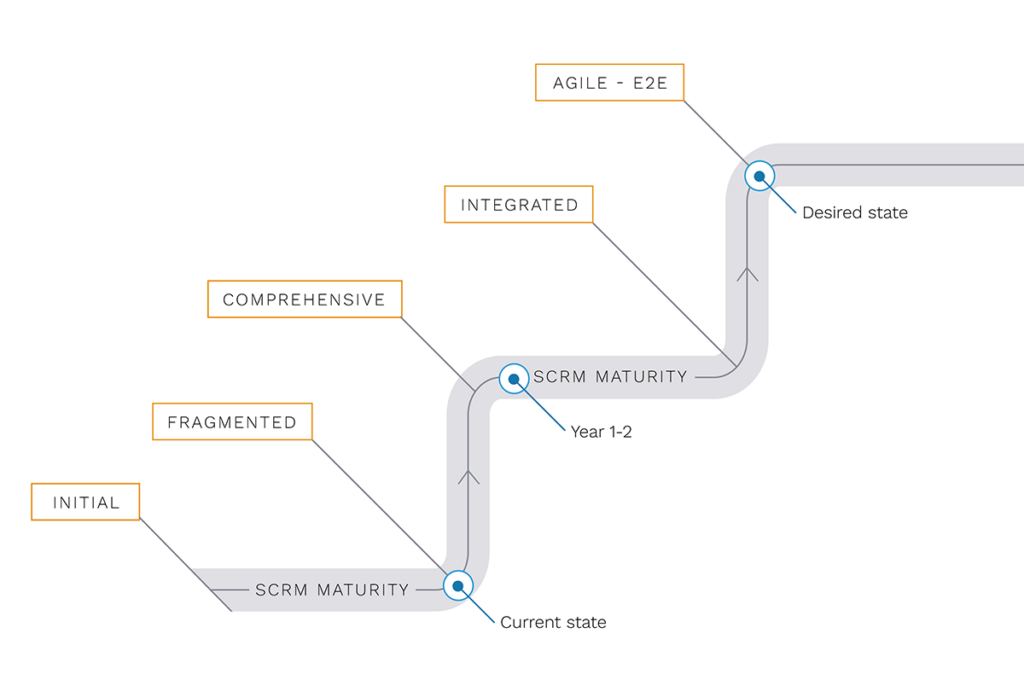Everstream Analytics maturity framework for a supply chain center of excellence