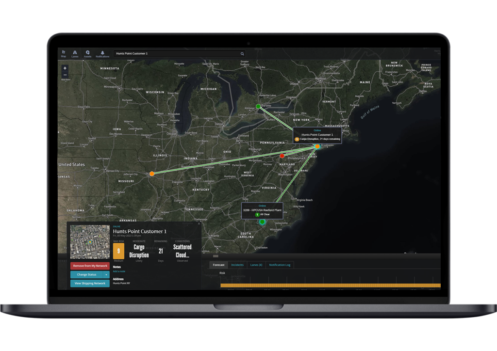 logistics network digital map