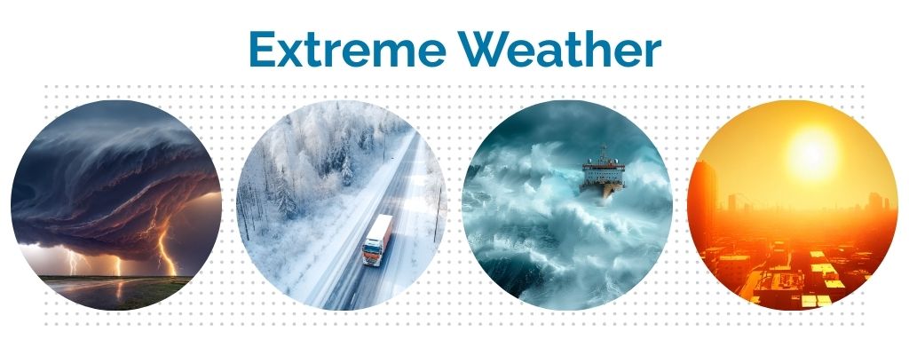 Graphic showing extreme weather