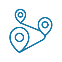Icon showing point to point