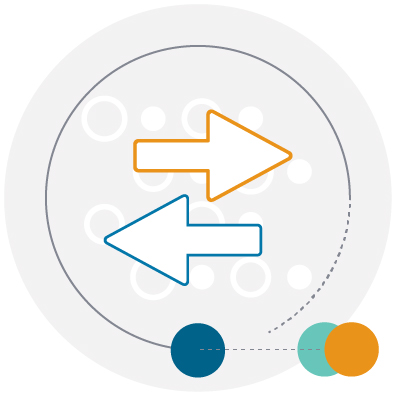 Information exchange icon