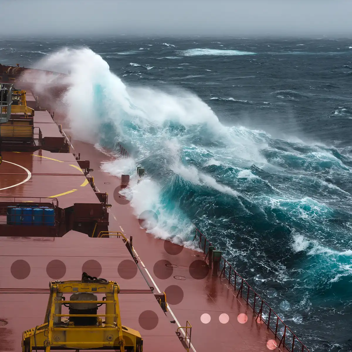 Cargo shipping hitting bad weather