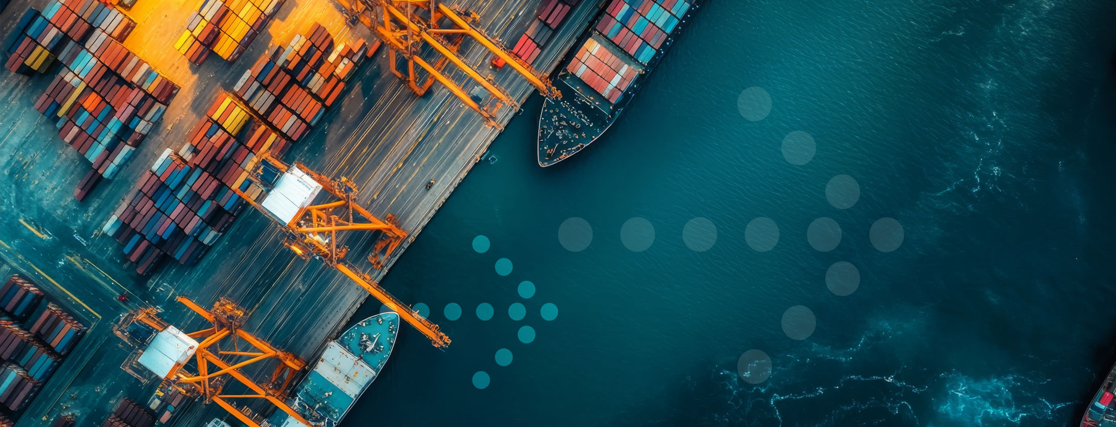 View of shipping port