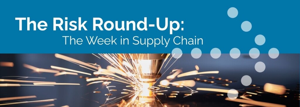 Graphic showing industrial manufacturing in relation to supply chain risk