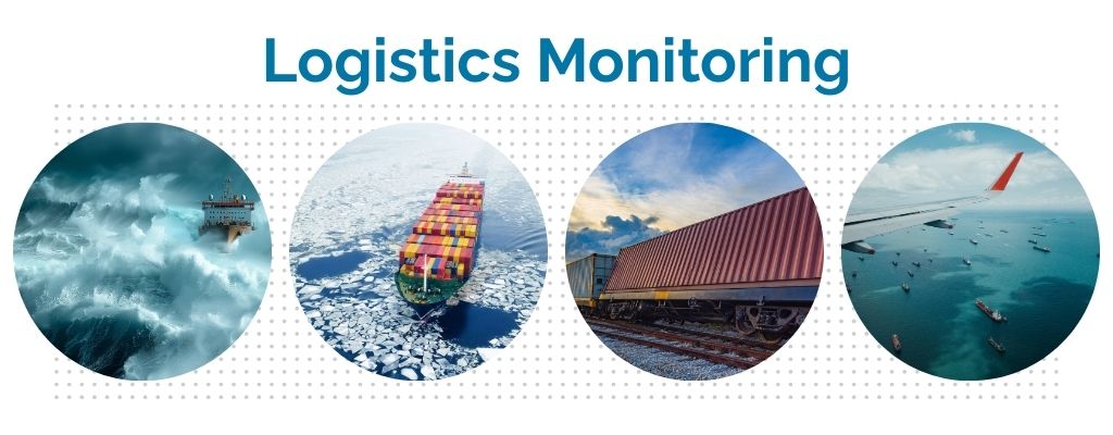 image showing types of logistics risk including weather, accidents, and port congestion