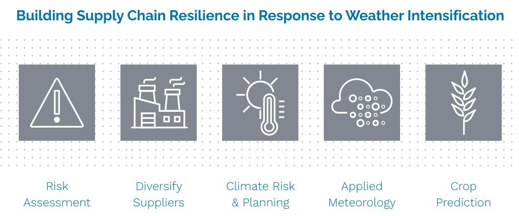 Supply chain responses to weather related risks