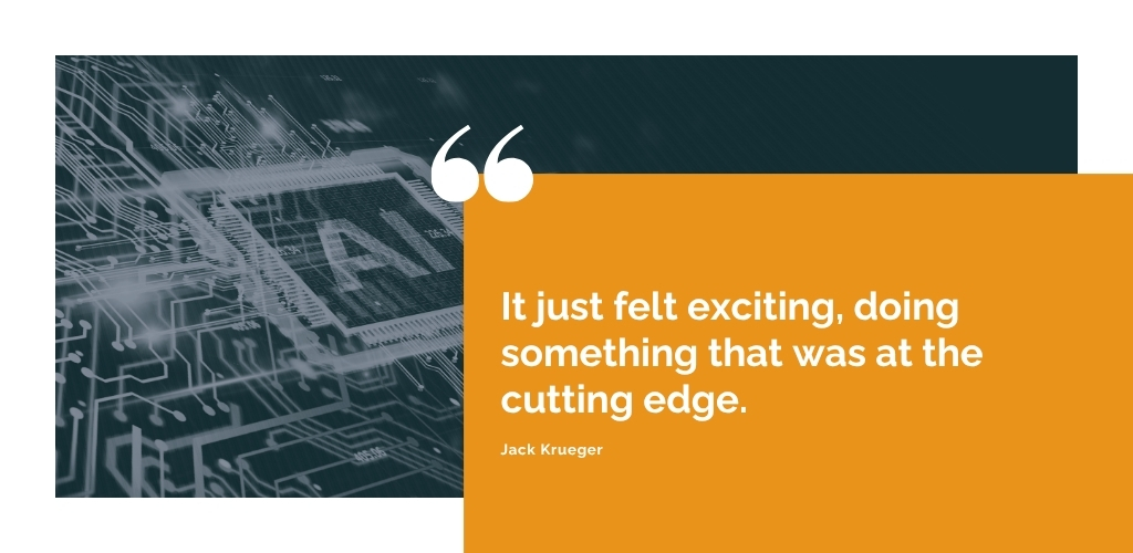 pull quote graphic from Jack Krueger describing data science at Everstream Analytics
